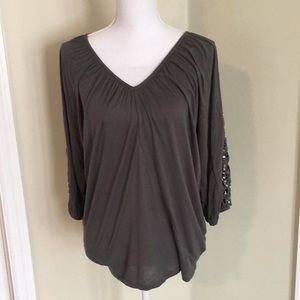 I-N-C Embellished Sleeve Top